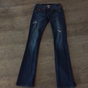 True Religion Becky Distressed Bootcut Jeans